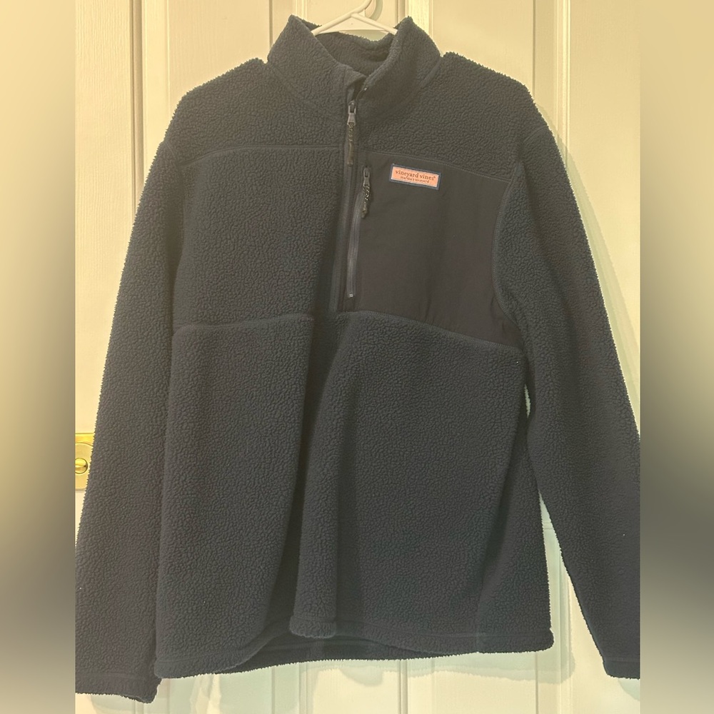 Vineyard Vines Navy Fleece Pullover